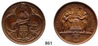 M E D A I L L E N,Städte Hamburg Bronzemedaille 1879 (Schnitzspahn / Fischer).  Auf die Concordia-Glocke.  Gaed. 2104.  42,5 mm.  33,81 g.