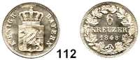 Deutsche Münzen und Medaillen,Bayern Ludwig I. 1825 - 1848 6 Kreuzer 1848.  AKS 82.  Jg. 60.