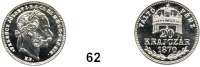 Österreich - Ungarn,Habsburg - Lothringen Franz Josef I. 1848 - 1916 20 Krajczar 1870 KB, Kremnitz.  Off. Neuprägung.  Vgl. Frühwald 1806.