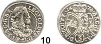 Römisch Deutsches Reich,Haus Habsburg Leopold I. 1657 - 1705 3 Kreuzer 1676 Hall.  1,70 g.  Herinek 1420.