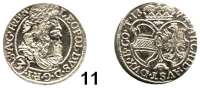 Römisch Deutsches Reich,Haus Habsburg Leopold I. 1657 - 1705 3 Kreuzer 1694 Hall.  1,45 g.  Herinek 1440.