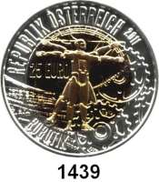 AUSLÄNDISCHE MÜNZEN,E U R O  -  P R Ä G U N G E N Österreich 25 Euro 2011 (Bi-Metall Silber/Niob).  Robotik.  Schön 383.  KM 3204.  Im Originaletui mit Zertifikat.