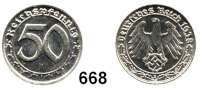 R E I C H S M Ü N Z E N,Drittes Reich  50 Reichspfennig 1938 E.  Jaeger 365.