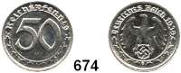 R E I C H S M Ü N Z E N,Drittes Reich  50 Reichspfennig 1939 G.  Jaeger 365.