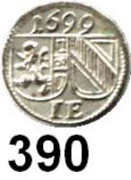 Deutsche Münzen und Medaillen,Salzburg, Erzbistum Johann Ernst von Thun und Hohenstein 1687 - 1709 Einseitiger Pfennig 1699.  0.32 g.  Zöttl 2298.  Probszt 1931.