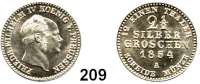Deutsche Münzen und Medaillen,Preußen, Königreich Friedrich Wilhelm IV. 1840 - 1861 2 1/2 Silbergroschen 1854 A.  Olding 320.  AKS 84.  Jg. 78.