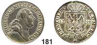 Deutsche Münzen und Medaillen,Preußen, Königreich Friedrich Wilhelm II. 1786 - 1797 1/6 Taler (Groschen) 1797 A.  Olding. 5.  Jg. 21.