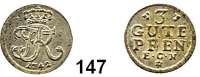 Deutsche Münzen und Medaillen,Preußen, Königreich Friedrich II. der Große 1740 - 1786 3 Gute Pfennig 1742 EGN, Berlin.  0,93 g.  Kluge 200.  v.S. 856.  Olding 149.