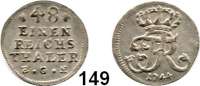 Deutsche Münzen und Medaillen,Preußen, Königreich Friedrich II. der Große 1740 - 1786 1/48 Taler 1744 EGN, Berlin. 1,31 g.  Kluge 186.2.  v.S. 775.  Olding 142.