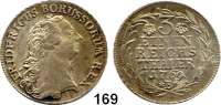 Deutsche Münzen und Medaillen,Preußen, Königreich Friedrich II. der Große 1740 - 1786 1/3 Taler 1769 B, Breslau.  8,32 g.  Kluge 144.4.  v.S. 545 a.  Olding 88.