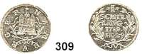 Deutsche Münzen und Medaillen,Hamburg, Stadt Franz I. 1745 - 1765 1 Schilling 1759 IHL.  1,02 g.  Gaed. 990.  Schön 21.  Jg. 4 a.