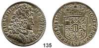 Deutsche Münzen und Medaillen,Brandenburg - Preußen Friedrich III. (I.) 1688 - 1701 (1713) 2/3 Taler (Gulden) 1691 LC-S, Berlin.  17,36 g.  v.S. 99.  Dav. 270.