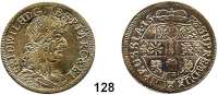Deutsche Münzen und Medaillen,Brandenburg - Preußen Friedrich Wilhelm der Große Kurfürst 1640 - 1688 1/3 Taler (1/2 Gulden) 1673 CV, Königsberg.  9,61 g.  v.S. 697.