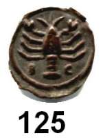 Deutsche Münzen und Medaillen,Brandenburg - Preußen Georg Wilhelm 1619 - 1640 Kipperpfennig o.J. (1622) Cottbus.  0,21 g.  Achtfüßiger Krebs, S-C.   Bahrfeldt 715.