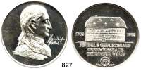 M E D A I L L E N,Personen Fröbel, Friedrich Silbermedaille 1982 (Helmut König). 200. Geburtstag und Geburtshaus Oberweißbach. 44 mm. 26,54 g. Engler 260 a. (Auflage 100 Stück).