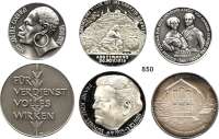 M E D A I L L E N,Städte Coburg LOT. von 6 modernen Silbermedaillen. Meist mit Bezug auf Coburg. 35 bis 45 mm. Zusammen 160 Gramm