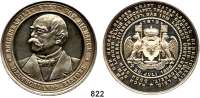 M E D A I L L E N,Personen Bismarck, Fürst Otto von Silbermedaille 1898. (Dürrich/Mayer/Schäfer). Auf seinen Tod. Bennert 244. 50,4 mm. 47,6 g.