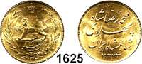 AUSLÄNDISCHE MÜNZEN,Iran Mohammed Riza Pahlewi 1941 - 1979 Pahlewi 1323 (7,32g fein).  Schön 125.  KM 1148.  Fb. 97.  GOLD.
