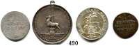 Deutsche Münzen und Medaillen,Stolberg L O T S      L O T S      L O T S 1 Pfennig 17??; 1/12 Taler 1764; 1/6 Taler 1763 (stark justiert) und Silbermedaille 1817 mit Öse.  300 Jahrfeier der Reformation.  30 mm.  LOT. 4 Stück.