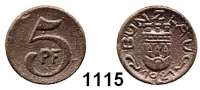 P O R Z E L L A N M Ü N Z E N,Münzen von anderen Deutschen Keramischen Fabriken Bunzlau 5 Pfennig 1921 braun.  Menzel 4020.1.