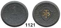 P O R Z E L L A N M Ü N Z E N,Münzen von anderen Deutschen Keramischen Fabriken Charlottenburg 1 Mark 1921 dunkelgrün, DTS gold.  Menzel 4365.2.