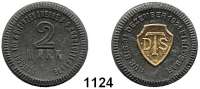 P O R Z E L L A N M Ü N Z E N,Münzen von anderen Deutschen Keramischen Fabriken Charlottenburg 2 Mark 1921 dunkelgrün, Wappen gold.  Menzel 4366.3.