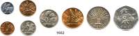 AUSLÄNDISCHE MÜNZEN,Moçambique  SATZ von 8 Münzen 1975.  1 Centimo bis 2 1/2 Meticas.  Diese Stücke gelangten wegen der unterbliebenen Währungsumstellung nicht in den Zahlungsverkehr.  Schön 31 bis 38.  KM 90 bis 97.