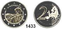 AUSLÄNDISCHE MÜNZEN,E U R O  -  P R Ä G U N G E N Monaco 2 Euro 2016.  Gründung Monte Carlo.  Im Originaletui mit Zertifikat.
