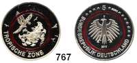 B U N D E S R E P U B L I K,  5 Euro 2017 A bis J. (Bi-Metall mit Polymerring).  Klimazonen der Erde - Tropische Zone.  SATZ. 5 Stück.