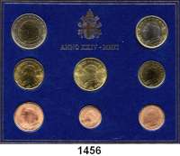 AUSLÄNDISCHE MÜNZEN,E U R O  -  P R Ä G U N G E N Vatikan Kurssatz 2002 (8 Werte).  Cent bis 2 Euro 2002.  KM MS 108.