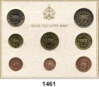 AUSLÄNDISCHE MÜNZEN,E U R O  -  P R Ä G U N G E N Vatikan Kurssatz 2005 