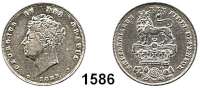 AUSLÄNDISCHE MÜNZEN,Großbritannien Georg IV. 1820 - 1830 Shilling 1825.  Spink 3812.  Kahnt/Schön 66.  KM 694.