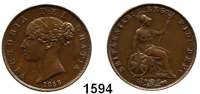 AUSLÄNDISCHE MÜNZEN,Großbritannien Viktoria 1837 - 1901 Half Penny 1858 (aus 57).  Spink 3949.  Kahnt/Schön 92.  KM 726.