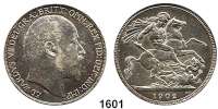 AUSLÄNDISCHE MÜNZEN,Großbritannien Edward VII. 1901 - 1910 Crown 1902.  Spink 3978.  Schön 292.  KM 803.