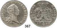 Deutsche Münzen und Medaillen,Sachsen Friedrich August III. 1763 - 1806 (1827) 2/3 Taler 1769 EDC, Dresden.  13,90 g.  Kahnt 1103.