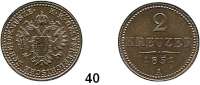Österreich - Ungarn,Habsburg - Lothringen Franz Josef I. 1848 - 1916 2 Kreuzer 1851 A, Wien.  Frühwald 1634.  Jl. 287.