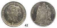 Österreich - Ungarn,Habsburg - Lothringen Franz Josef I. 1848 - 1916 Konventionstaler (Doppelgulden) 1854 A, Wien.  Hochzeit.  Frühwald 1901.  Jl. 300.  Dav. 19.