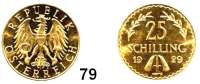 Österreich - Ungarn,Österreich 1. Republik 1918 - 1934 25 Schilling 1929, Wien (5,29 g fein).  Herinek 20.  KM 2841.  Schön 45.  Fb. 521.  GOLD