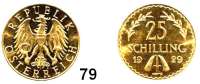 Österreich - Ungarn,Österreich 1. Republik 1918 - 1934 25 Schilling 1929, Wien (5,29 g fein).  Herinek 20.  KM 2841.  Schön 45.  Fb. 521.  GOLD.