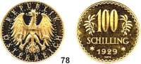 Österreich - Ungarn,Österreich 1. Republik 1918 - 1934 100 Schilling 1929, Wien (21,16g fein).  Herinek 8.  Schön 46.  KM 2842.  Fb. 520.  GOLD.
