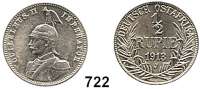 Besetzte Gebiete  -  Kolonien  -  Danzig,Deutsch - Ostafrika  1/2 Rupie 1913 J.  Jaeger 721.