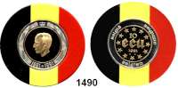 AUSLÄNDISCHE MÜNZEN,Belgien Baudouin 1951 - 1993 10 Ecu 1991 (Bi-Metall, Gold 3,11g fein).  40jähriges Regierungsjubiläum.  Schön 159.  KM 181.  Fb. 433.  GOLD