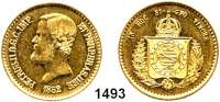 AUSLÄNDISCHE MÜNZEN,Brasilien Peter II. 1831 - 1889 20.000 Reis 1852 (16,45g fein).  Kahnt/Schön 183.  KM 463.  Fb. 121.  GOLD