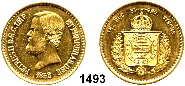 1493. Brasilien Peter II. 1831 1889 Tempelhofer Münzenhaus