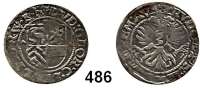 Deutsche Münzen und Medaillen,Stolberg - Ortenberg Ludwig Georg  1572-1618 3 Kreuzer o.J., Ranstadt.  1,53 g.  Friederich 1053 ff.