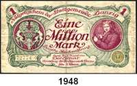 P A P I E R G E L D,D A N Z I G  1 Million Mark 8.8.1923.  Ros. DAN-26 b.