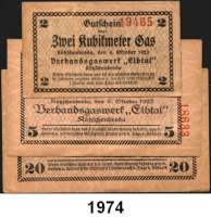 P A P I E R G E L D - N O T G E L D,Sachsen Kötzschenbroda Verbandsgaswerk