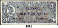 P A P I E R G E L D,BUNDESREPUBLIK DEUTSCHLAND  20 Deutsche Mark o.D.(20.6.1948).  LIBERTY.  Zeitgenössische Fälschung.  Ros. WBZ 9 Fä.