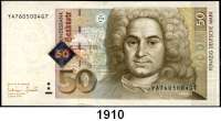 P A P I E R G E L D,BUNDESREPUBLIK DEUTSCHLAND  50 Deutsche Mark 2.1.1996.  YA...G.  Austauschnote.  Ros. BRD-53 b.