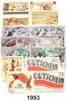 P A P I E R G E L D - N O T G E L D,L O T S L O T S L O T S Ein prall gefülltes KA/BE-Album mit 952 meist Serienscheinen. Von AHAUS bis ZELLA-MEHLIS. Dabei u.a. Westpreussen, Schlochau, Kreisbank. Tieste 6575.05.20-22. Beigegeben 2 Kataloge: Keller, Dr. Arnold. Neu Bearbeitet von Pick/Siemsen. Das Deutsche Notgeld. Katalog Kleingeldscheine 1916-1922. I.-III. und IV. Teil. München 1975 und 1979.